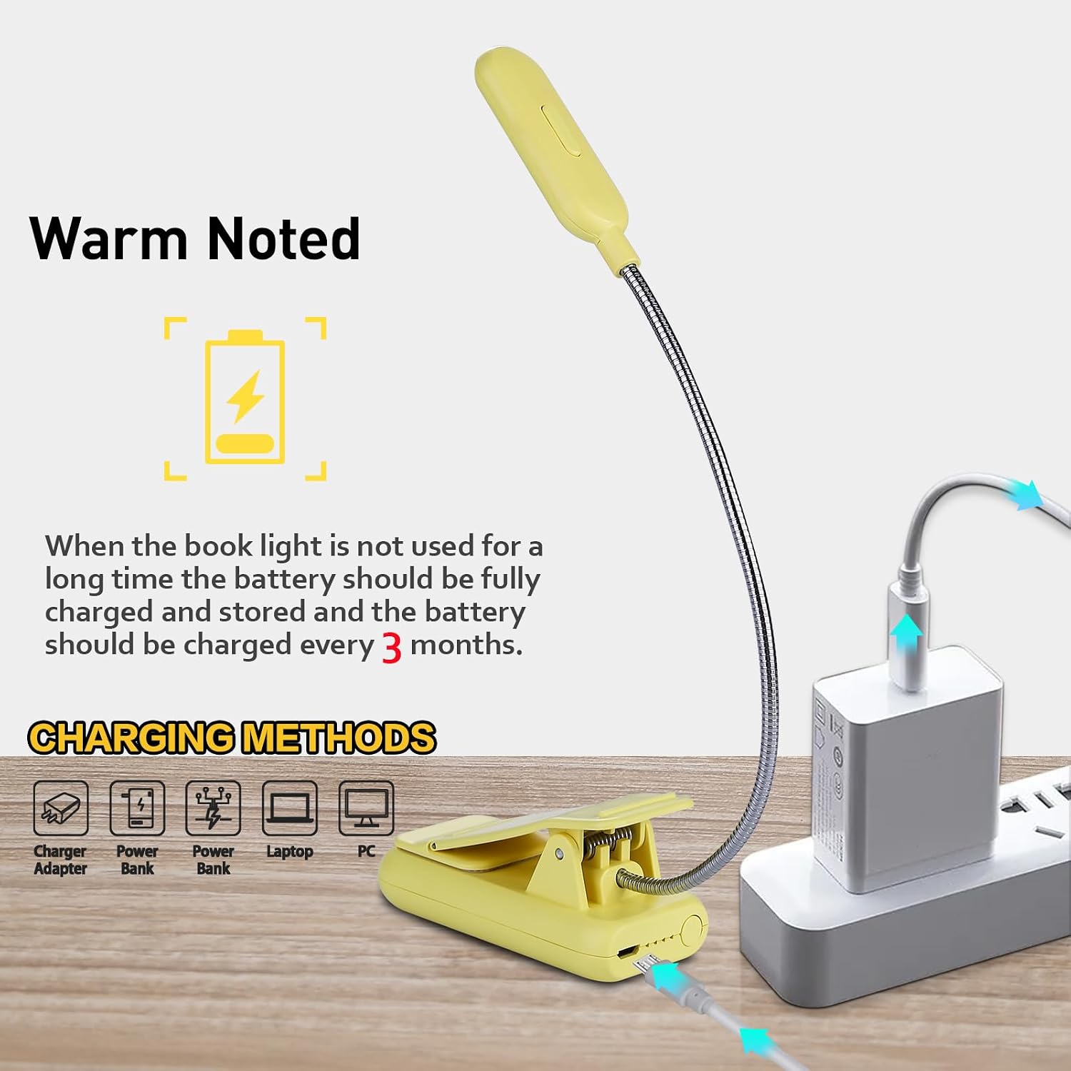 Vavofo Rechargeable Book Light for Reading in Bed Kids, 7 LED Reading Light with 9-Level Warm Cool White Daylight, Eye comfort Lamp with…