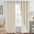 H.VERSAILTEX Curtains for Bedroom Black Out Thermal Insulated Linen Textured Curtains Room Darkening Curtain Living Room Curtain 2 Panel…