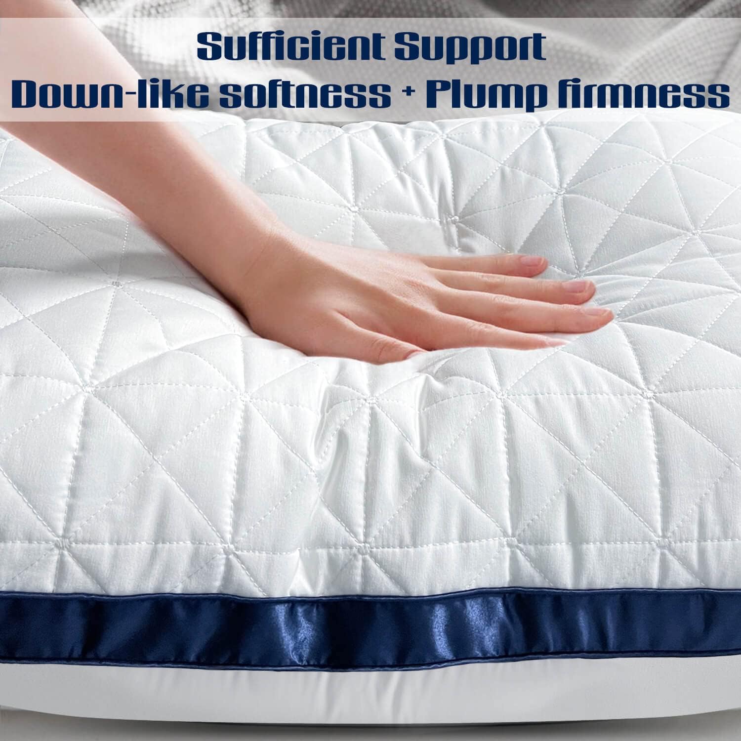 slybearsleepbetter Pillows Standard Size Set of 2 Cooling Hotel Luxury Bed Pillows for Sleeping 2 Pack, Supportive Breathable Down Alternat…