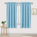 Dwcn Blackout Curtains Room Darkening Thermal Insulated Bedroom Curtains Window Curtain Panels, 52 x 63 inches Long, Set of 2 Light Blue Ro…