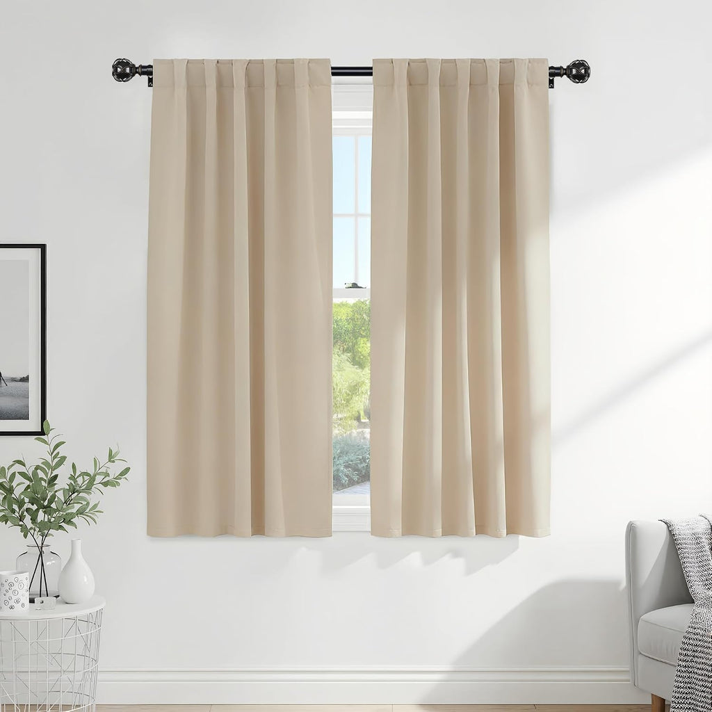 Ponydance PONY DANCE Window Treatments Curtains - Room Darkening Heavy-Duty Light Block Curtain Drapes Soft Back Loop Drapes Privacy Protec…