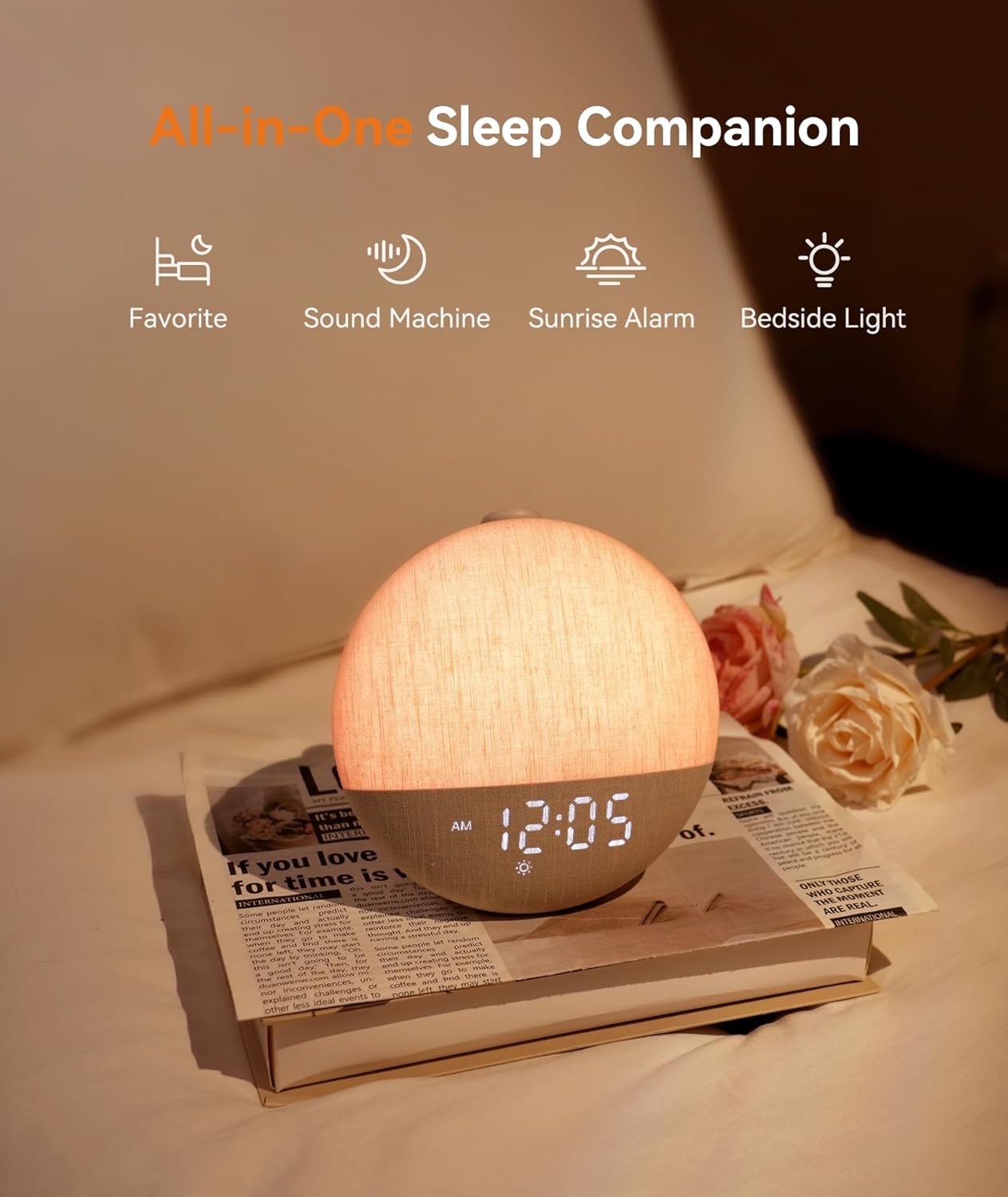 Dreamegg Sunrise 2 - Sunrise Alarm Clock, Sound Machine for Sleep, Favorites Mode, Sleep Routines, Dimmable Night Light, 29 Soothing…