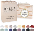 Bella Coterie Luxury Bamboo Viscose Split King Size Sheet Set | 2 Fitted Sheets for Sleep Number & Adjustable Beds | 100% Organically…