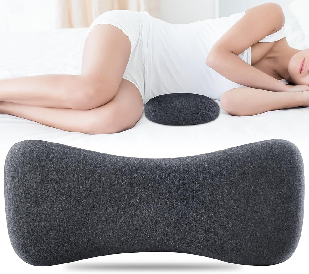Hapiclody Lumbar Support Pillow for Sleeping Memory Foam Lumbar Pillow for Lower Back Back Support Pillow for Side, Back and Stomach Sleeper…