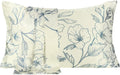 MANSPHIL King Size Silk Pillow Cases - Blue Floral Printed 22 Momme Mulberry Silk Top with Satin Underside Pillowcase for Hair and Skin…