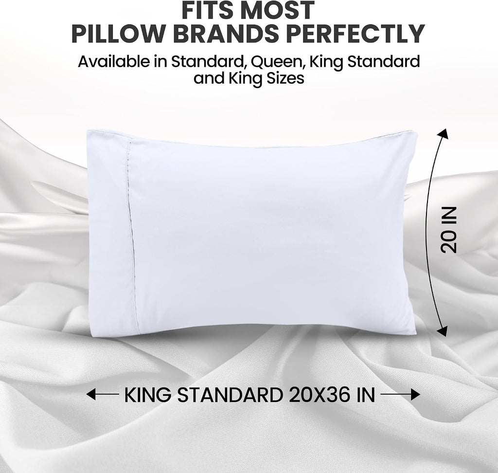 Utopiabedding Utopia Bedding Pillow Covers King Standard Size 2-Pack – Soft Brushed Microfiber – Perfect for Hospitals, Hotels, Guest Rooms…