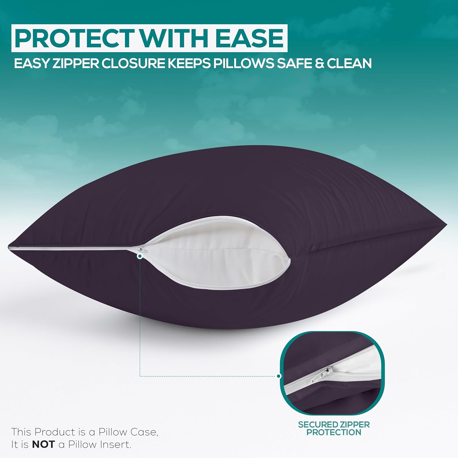 Utopiabedding Utopia Bedding 100% Waterproof Pillow Protectors with Zipper King Size (Set of 2), Bed Bug and Dust Mite Proof Zippered Pillo…
