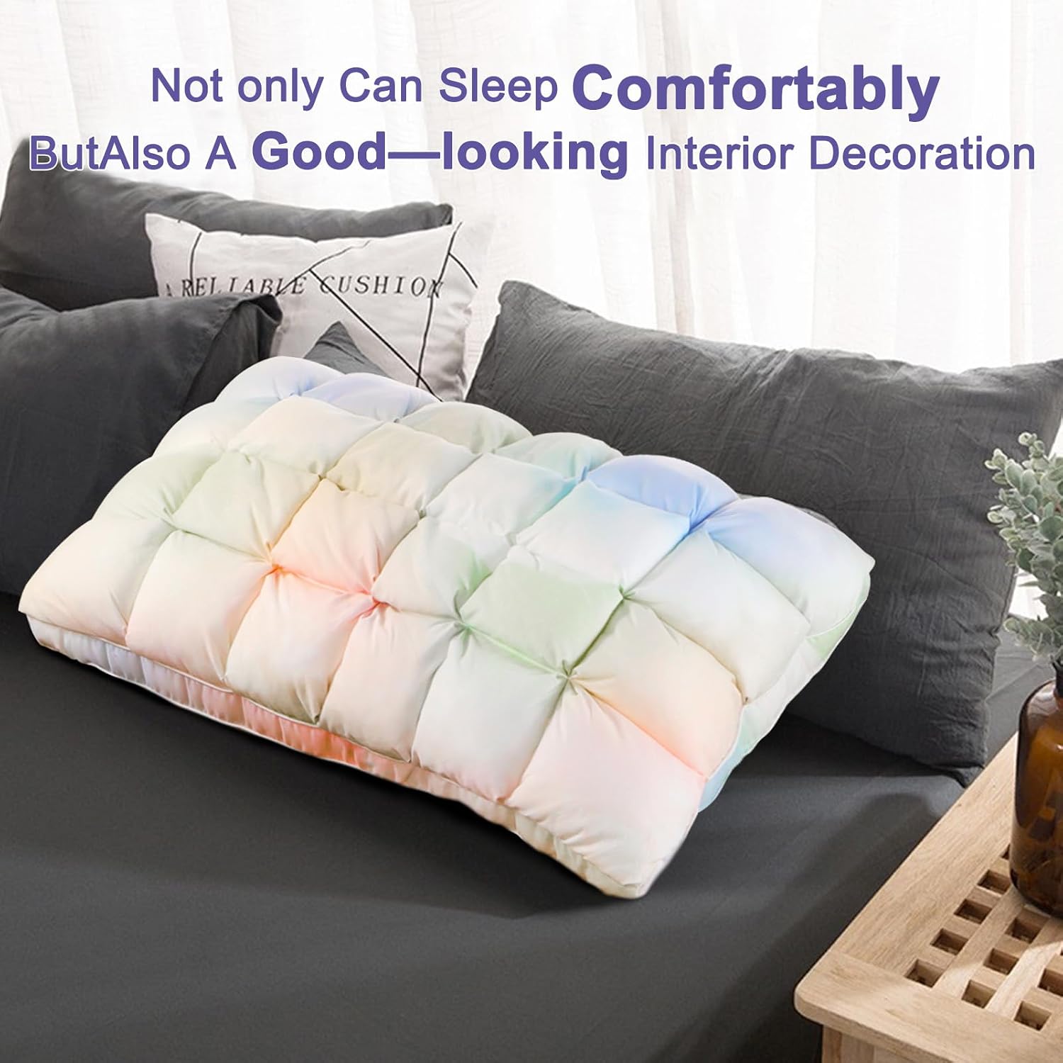 Yourmoon YOUR MOON Soft Pillows for Sleeping, Support Bed Pillows, Fluffy Down Alternative Pillow, Luxury Hotel Gel Pillows for Side Sleepi…