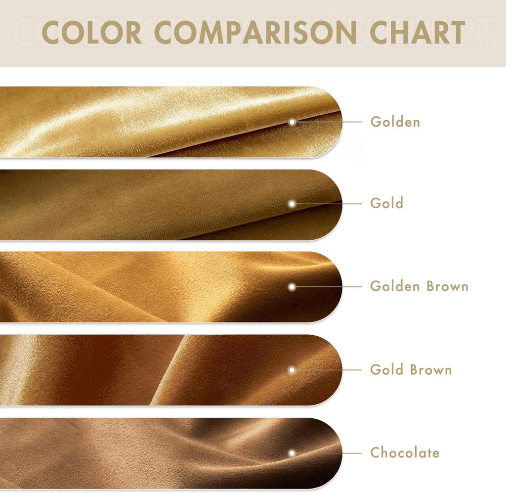 MIULEE Velvet Curtains Golden Elegant Grommet Thermal Insulated Soundproof Room Darkening Curtains/Drapes for Classical Living Room…