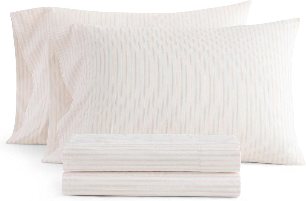 MarthaStewart Martha Stewart - Queen Size Sheets Set, Crisp & Tailored Cooling Sheets with a Smooth Cotton Percale Lightweight Feel - Bed S…