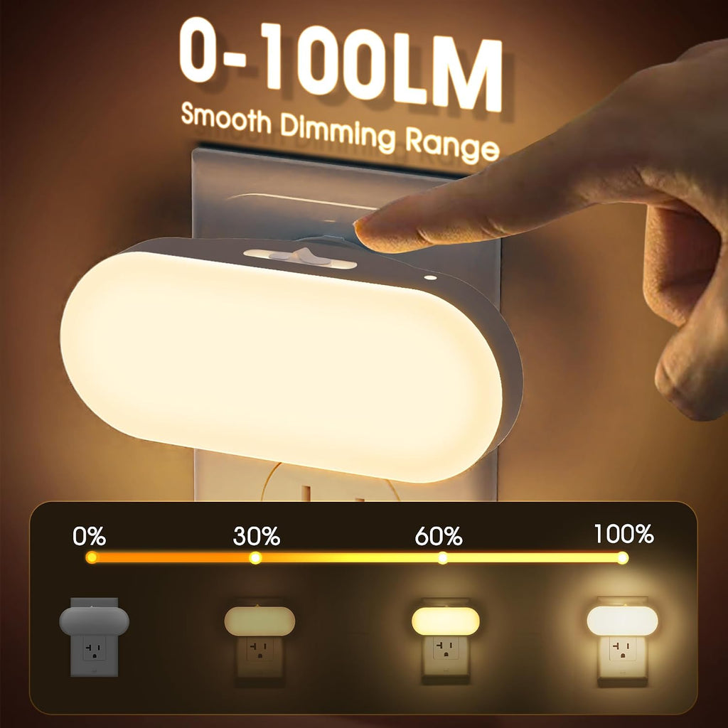 Briignite Led Night Light, Night Lights Plug into Wall, Plug in Nightlight with Dusk to Dawn Sensor Soft White 2Pack, Dimmable Night…