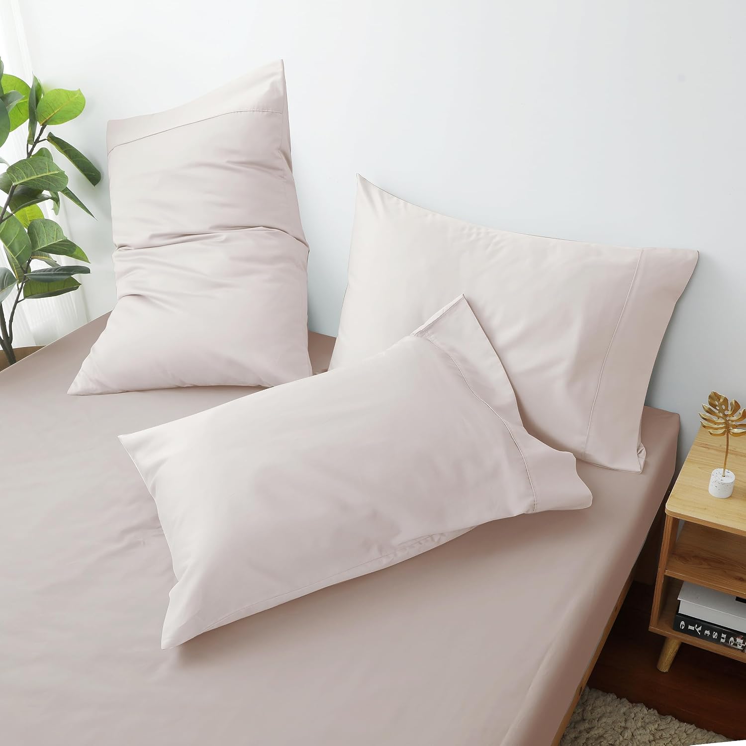 ShunjieHome 100% Egyptian Cotton Pillow Cases Set of 2, King Size 400 Thread Count Cooling Pillowcases, Soft and Breathable Pillow Covers w…