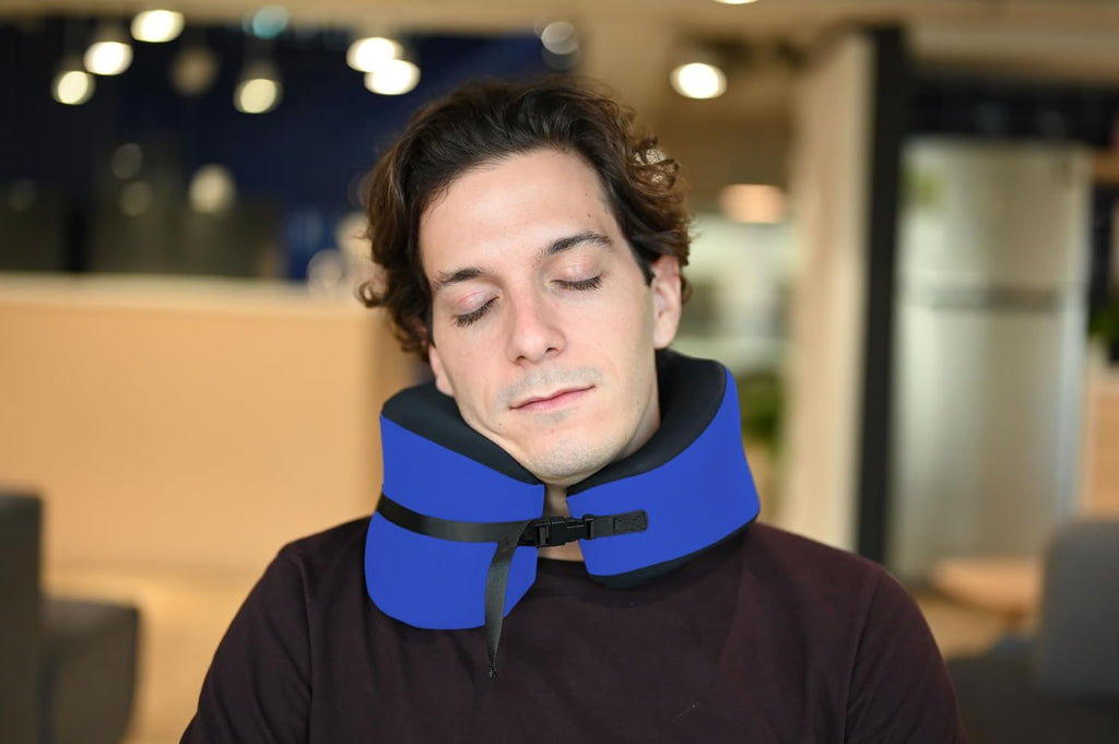 C CUSHION LAB Travel Pillow, Award-Winning Patented Ergonomic Design for Chin & Neck Support Memory Foam Neck Pillow, Compact Airplane…