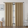 Gwine Taupe Blackout Curtains for Living Room 72 inches Long, Noise Reducing Room Darkening Window Treatment Curtains for Bedroom…