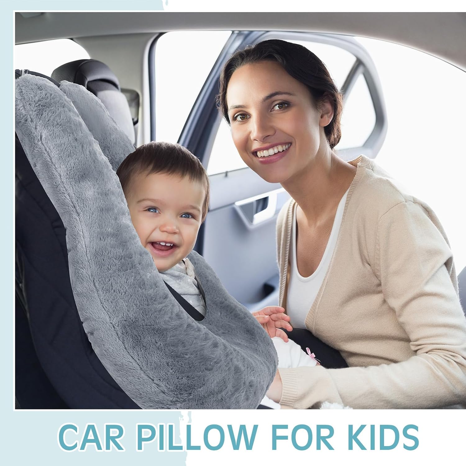 home Barydat 2 Pcs Car Travel Pillow for the Back Seat 28 x 18 in Sleeping Reading Pillows for Long Distance Travel Car Cushion for Kids Ad…