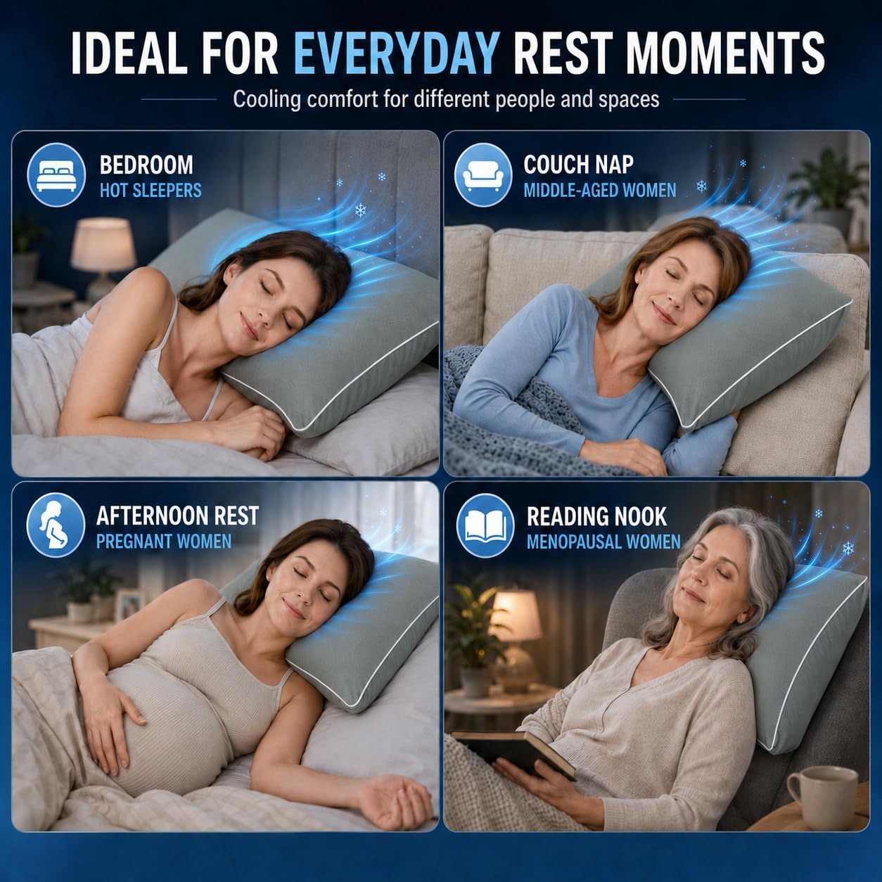 Cieltown Cooling Pillow Cases for Hot-Sleepers: Q-Max ≥0.4 Nylon Spandex Cool-to-Touch for Night Sweats - Waffle Weave for Dry & Com…