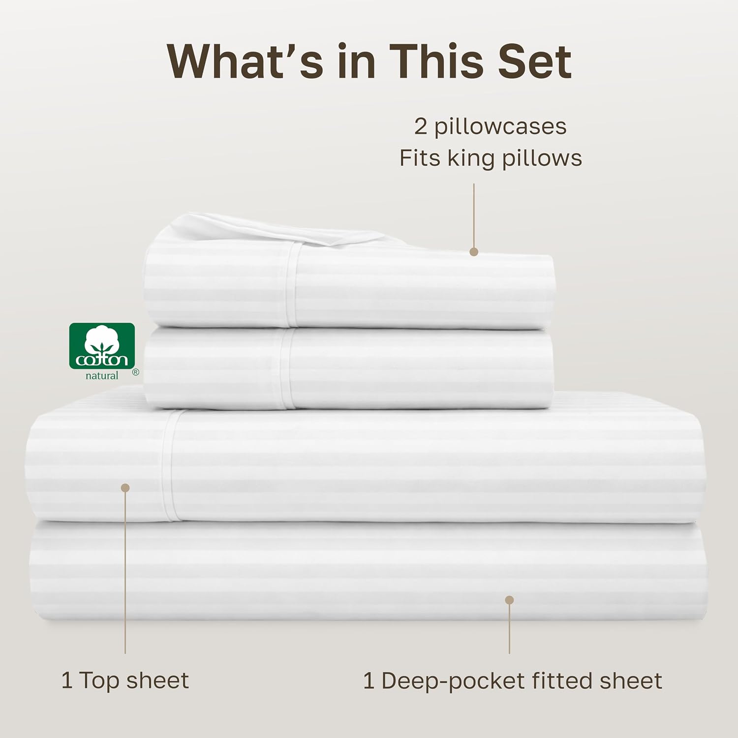CaliforniaDesignDen California Design Den Soft 100% Cotton King Sheet Set, 400 TC Good Housekeeping Award Winner, Silky Smooth Sateen Weave…