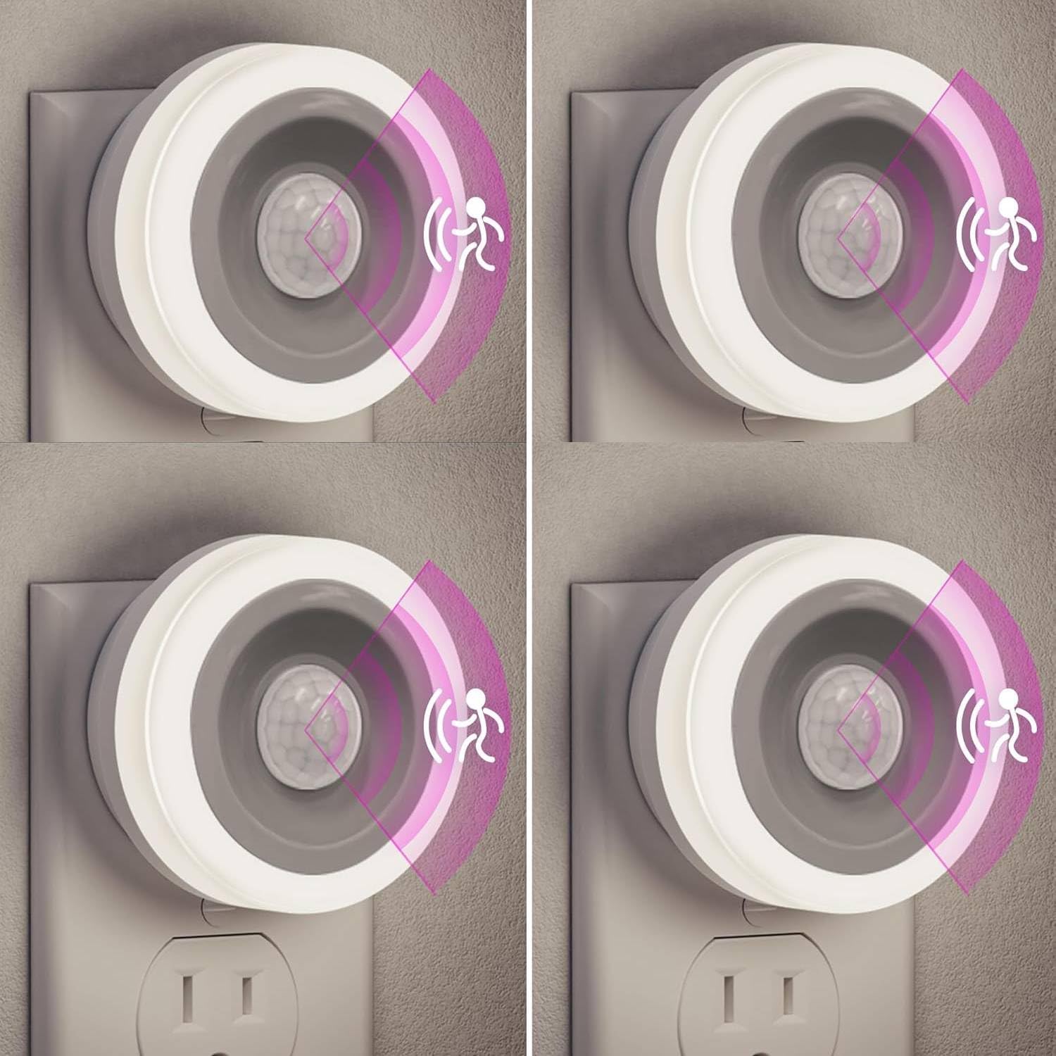Briignite Motion Sensor Night Light, 4 Pack, Night Lights Plug into Wall, Auto On/Off Motion Activation Nightlight, Energy-Saving 0.6W…