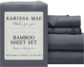 KARISSA MAE Pure Viscose from Bamboo California King Size Sheet Set | 100% FSC Certified | Luxuriously Soft | Cooling | 18" Deep Pocket…