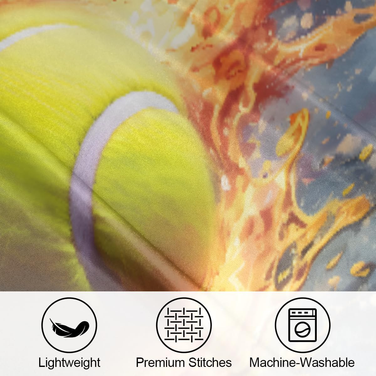 Fire Sports Tennis Satin Pillowcase for Hair and Skin Soft Silk Pillow Cases with Envelope Closure Cooling Pillow Case Slip 15.99 Pillow…