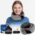 Teemour Travel Neck Pillow Airplane- Upgraded Memory Foam Neck Pillow for Airplanes 360° Support Desing, with Eye Mask & Earplugs…