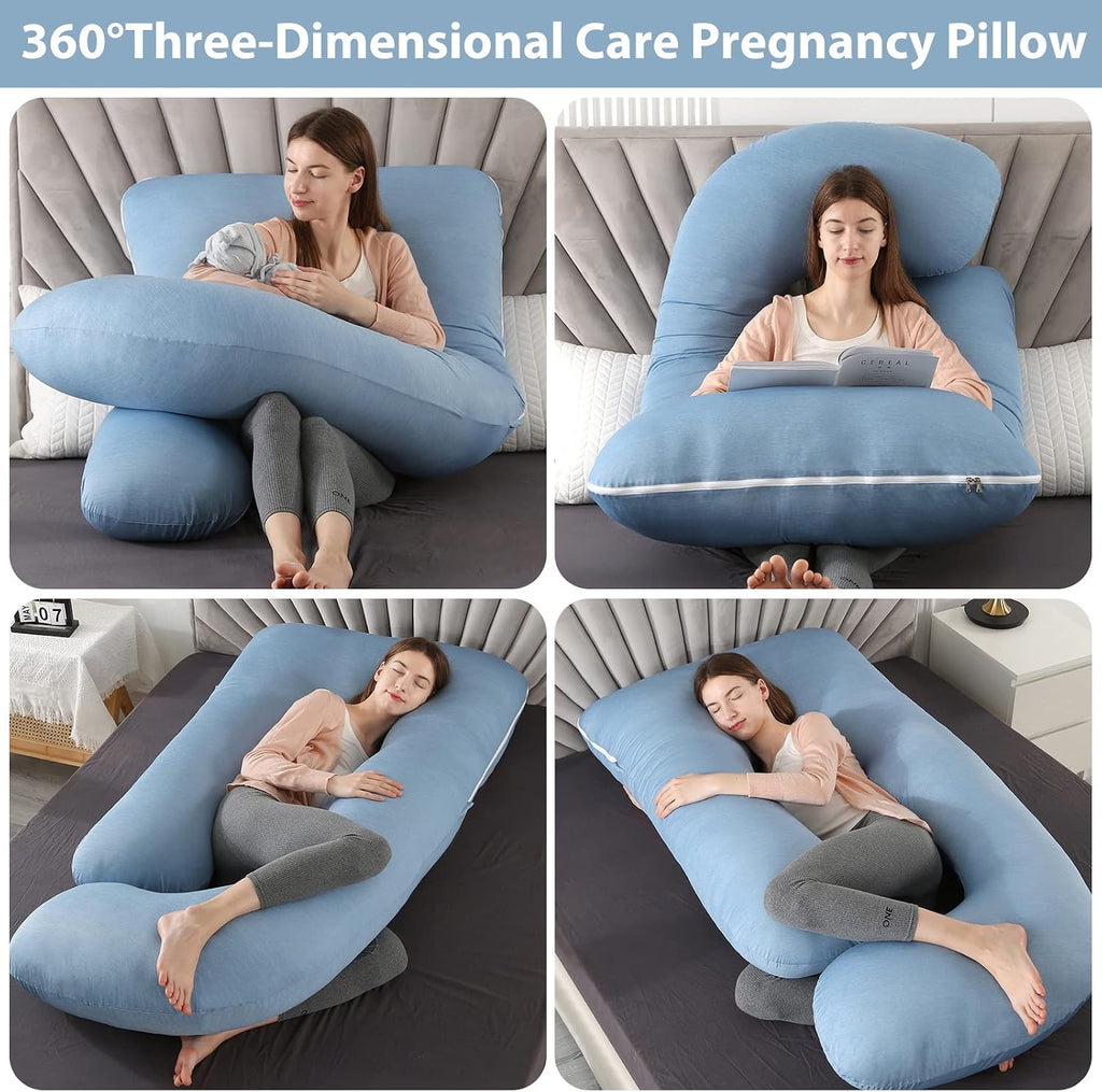 Elover Cooling Pregnancy Pillows for Sleeping, U Shaped Full Body Pillow with Removable Cover, Pregnant Women Must Haves, Maternity…