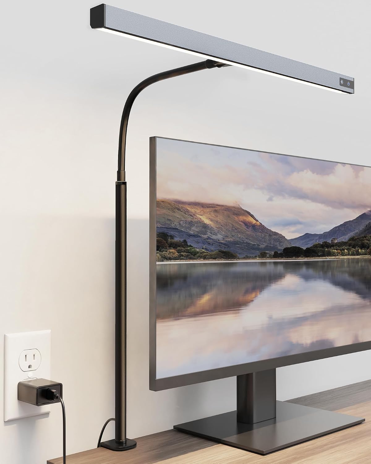 SUPERDANNY LED Desk Lamp for Office Home, Eye-Caring Desk Light with Adjustable Gooseneck, 12W Touch Control Dimmable Brightness…