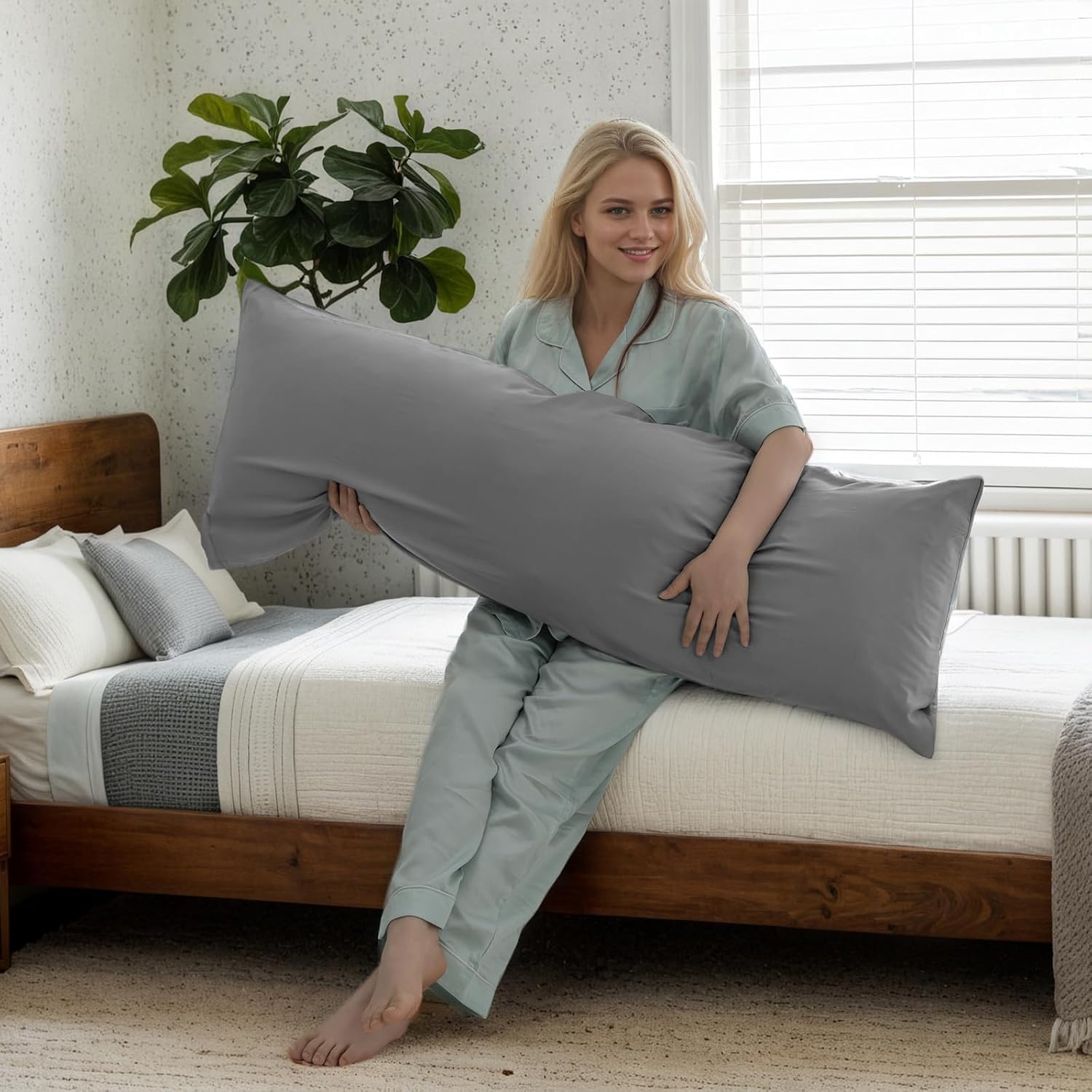 TELUS Body Cooling Pillow Case Cover, Bamboo Rayon & Lyocell Pillowcase with Zipper Closure, Breathable Pillow Case for Hot Sleepers and…