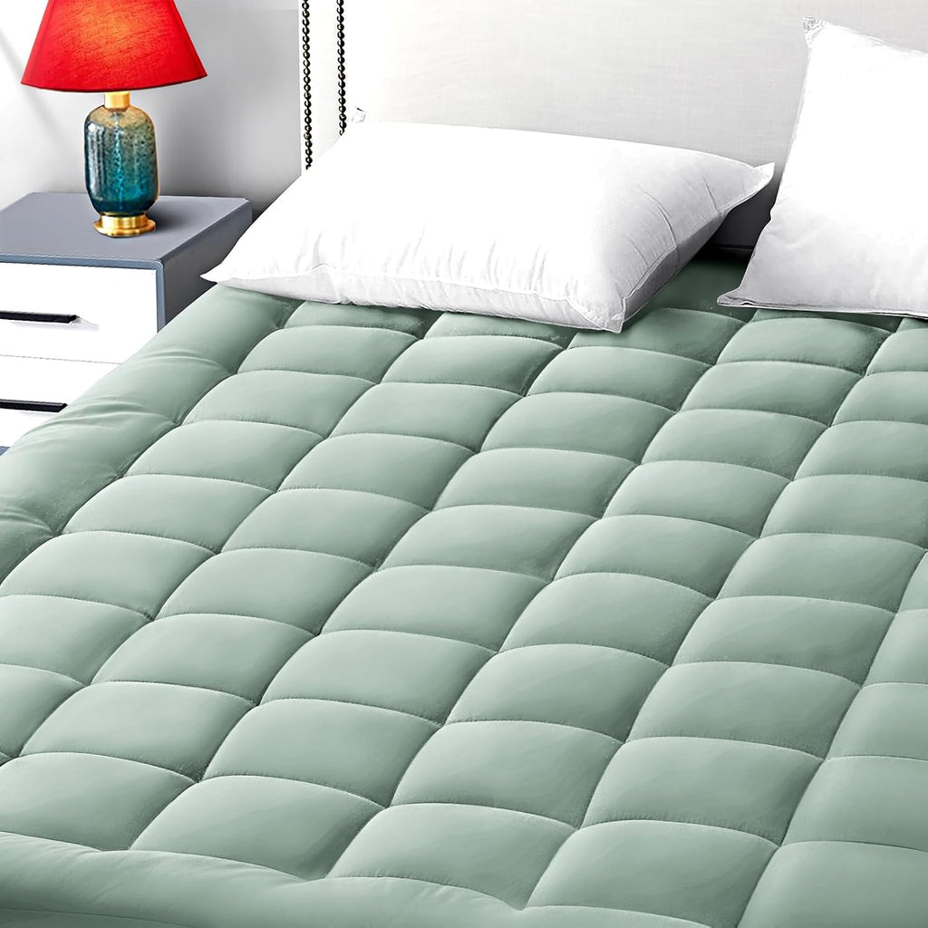 EASELAND King Size Mattress Pad Pillow Top Mattress Cover Quilted Fitted Mattress Protector 8-21" Deep Pocket Cooling Mattress Topper…