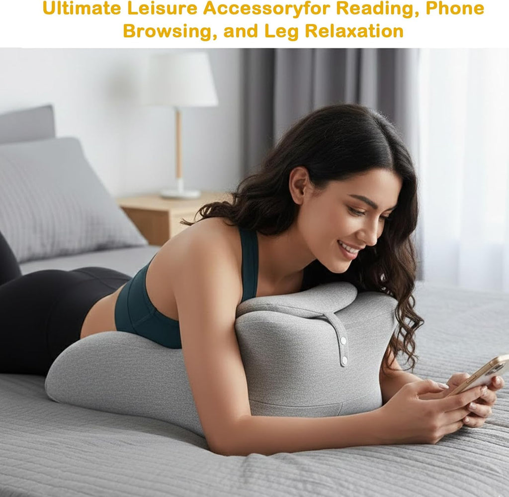 StarAneer Memory Foam Ergonomic Wedge Pillow & Reading Pillow – Orthopedic Support for Neck, Back & Legs – Ideal for Sleeping, Elevating &…