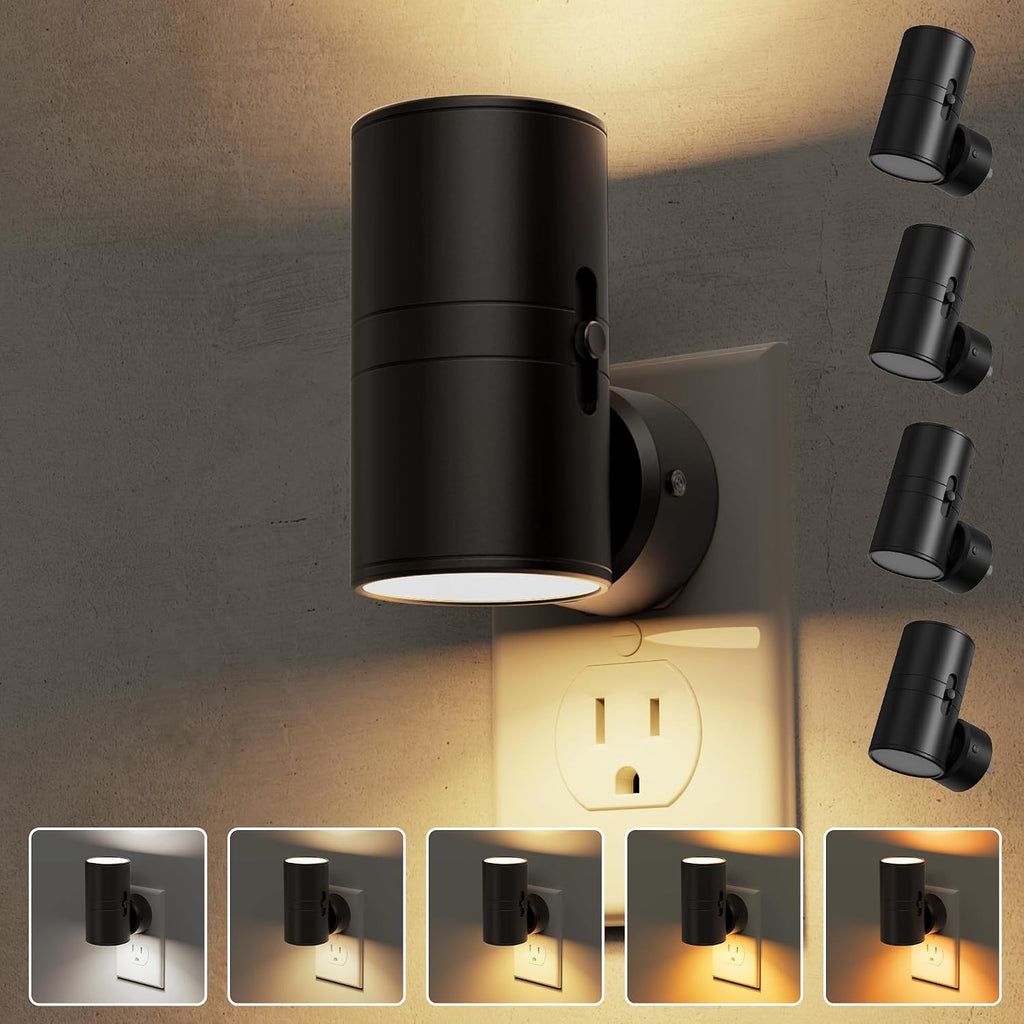 L LOHAS LED Night Light, Dimmable Plug in Night Light with 5 Color Temperatures, 330° Rotating, Dusk to Dawn Sensor, LED Nightlight for…