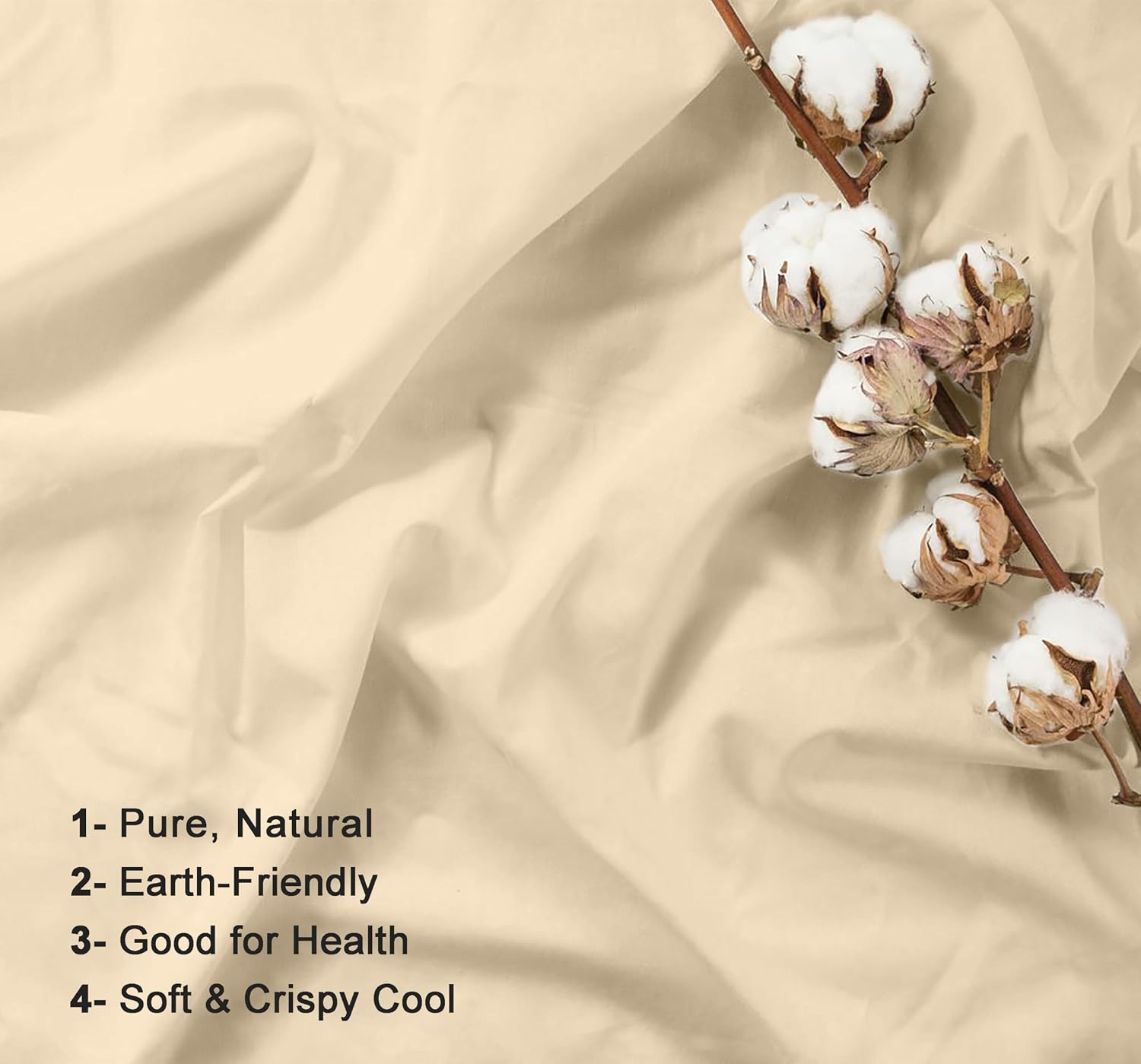 Ruvanti 100% Cotton Percale Sheets Queen Size – Crisp Cooling Bed Sheets for Hot Sleepers, Deep Pocket 16”, Soft Breathable & Durable Hotel…
