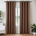 Joydeco Blackout Curtains 95 Inch Length 2 Panels Set, Thermal Insulated Long Curtains& Drapes 2 Burg, Room Darkening Grommet Drapes for Li…