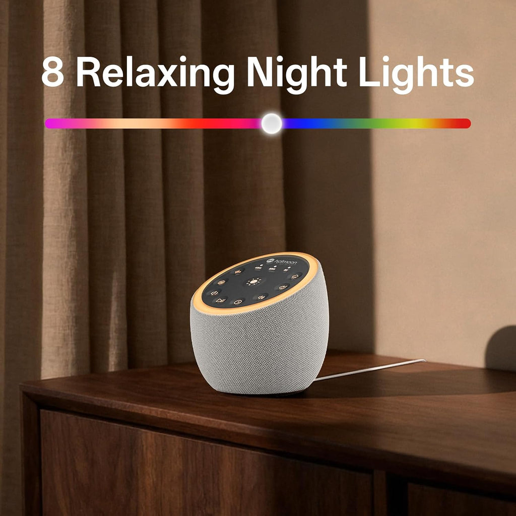 Hotmoon Sound Machine for Sleep, Cocoon 2 White Noise Sound Machine with 40 Relaxing Sounds, Dual-Speaker & Timer, 8 Night Light, Pink…