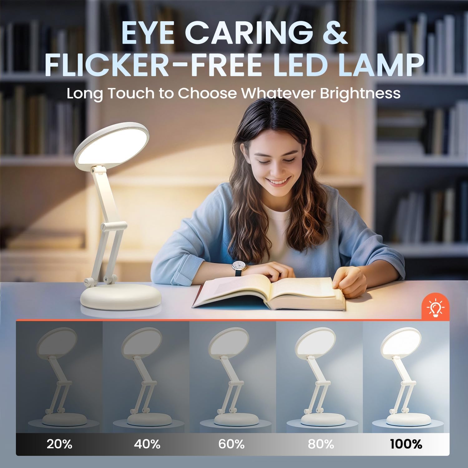 One Fire Cordless Desk Lamp, Dimmable Small Battery Powered Lights,3600mAh Rechargeable Wireless Table Lamp, Mini Lamp&Portable Light for…