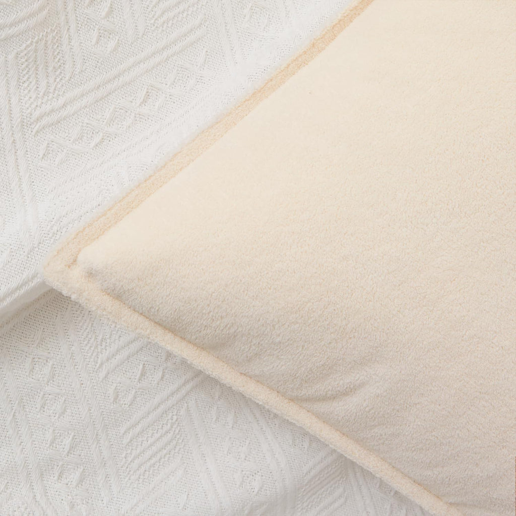 KevinTextile Kevin Textile Waterproof Decorative Pillow Covers Beige 20x20 Inch Pack of 2 Soft Boucle Textured Throw Pillowcases Elegant Ac…