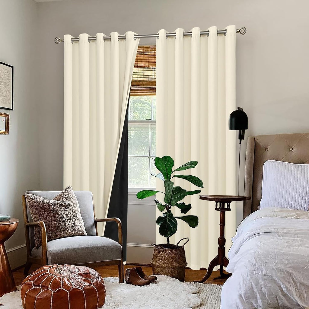 BGment Thermal Insulated 100% Blackout Curtains 84 Inch Length 2 Panels, Total Light Blocking Curtains for Bedroom, Grommet Window Drapes w…