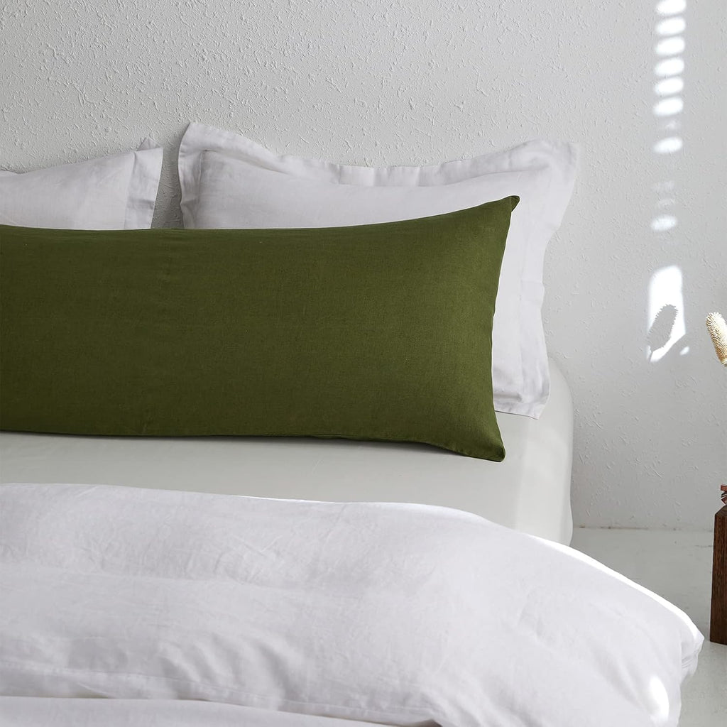 Simple&Opulence Body Pillow Cover 20" x 54",100% Pure Linen, Ultra Soft and Breathable, Body Pillowcase with Envelope Closur…
