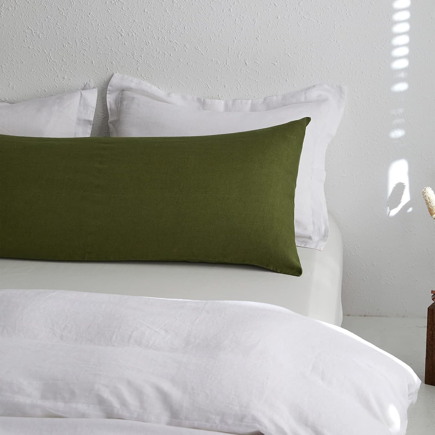 Simple&Opulence Body Pillow Cover 20" x 54",100% Pure Linen, Ultra Soft and Breathable, Body Pillowcase with Envelope Closur…