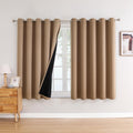 ChrisDowa 100% Blackout Curtains 84 inch Long for Bedroom with Black Liner, Extra Wide 2 Thick Layers Total Blackout Thermal Insulated Grom…