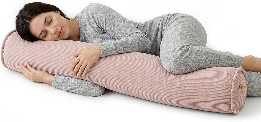 Cuddle Pillow – Corduroy Long Body Pillow for Adults, Cozy Bolster Pillow for Bed, Soft & Supportive for Relaxing Sleep,59 x 7.87…