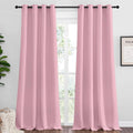 Nicetown Crystal Pink Blackout Curtains 90" Long for Office, Dining Room, Guest Room, Sound Reducing Heat and Cold Block Curtain Panels for…