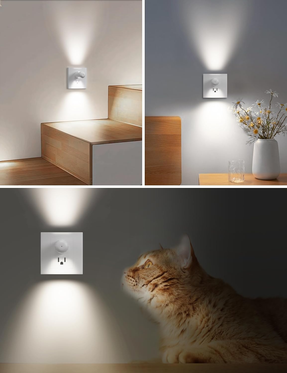 GEPLAD LED Night Light Plug-in Wall Outlet Light, 5000K Daylight, Ambient Lighting, Nightlight for Bedroom, Bathroom, Nursery, Hallway…