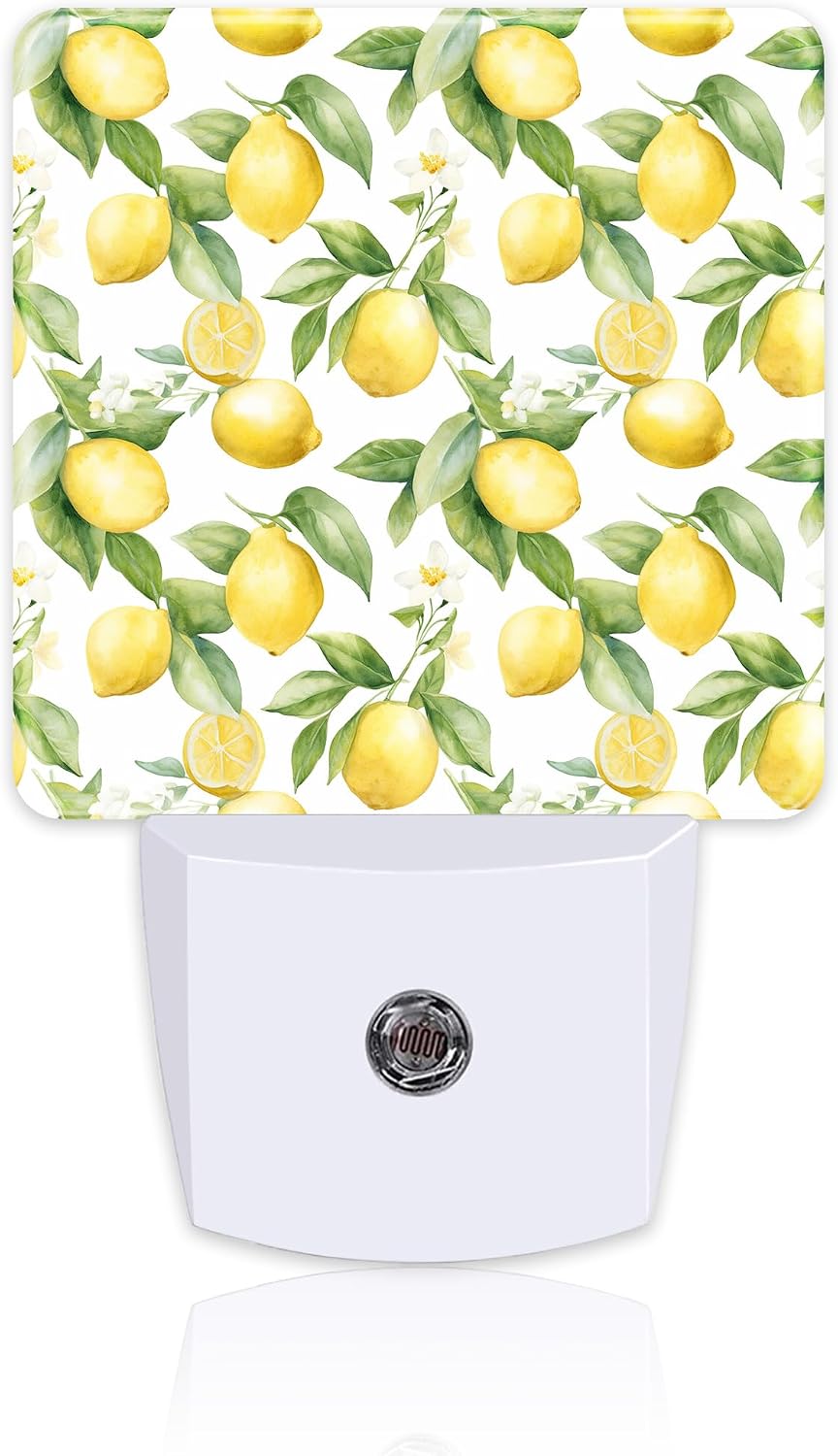 Lemon with Flowers Night Light, Fresh Lemon Fruits Floral Dusk to Dawn Night Light Plug in,0.5w Energy Saving Sleep Friendly Nightlights…