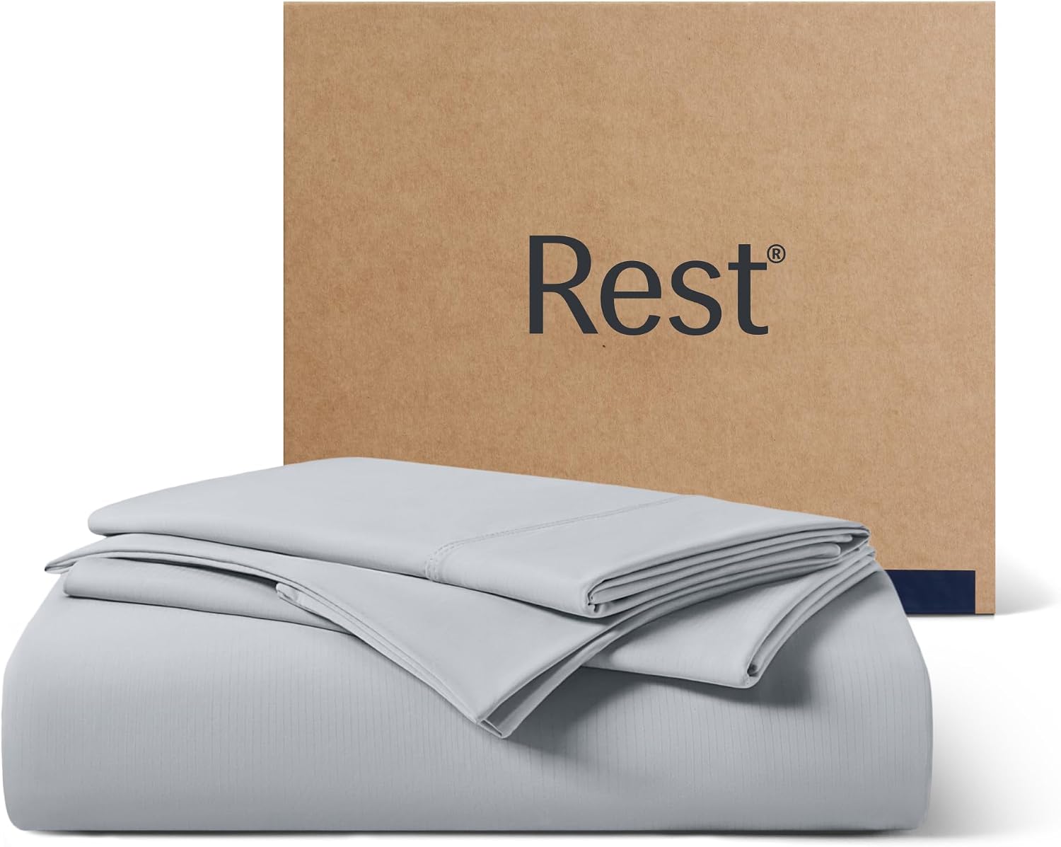 Rest ® Evercool®+ Starter Sheet Set, Twin, Light Gray, Breathable Bed Sheets for Hot Sleeper and Night Sweats, with Pillowcases, Ionic+ Sel…