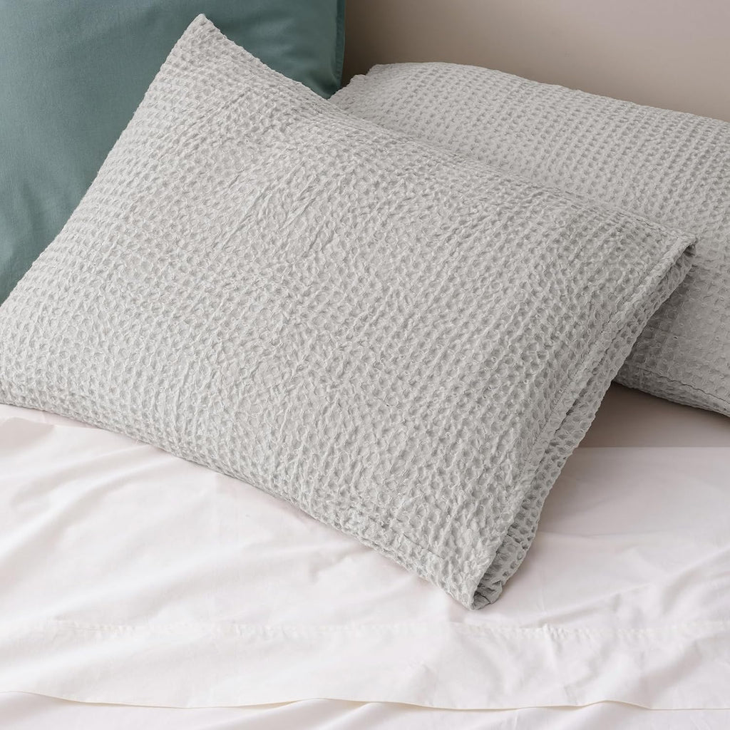 Phf Ultra Soft Waffle Weave Pillow Shams Standard Size, No Insert, 2 Pack 20" x 26" Pillowcases, Breathable & Skin-Friendly Pillow Cases, St…