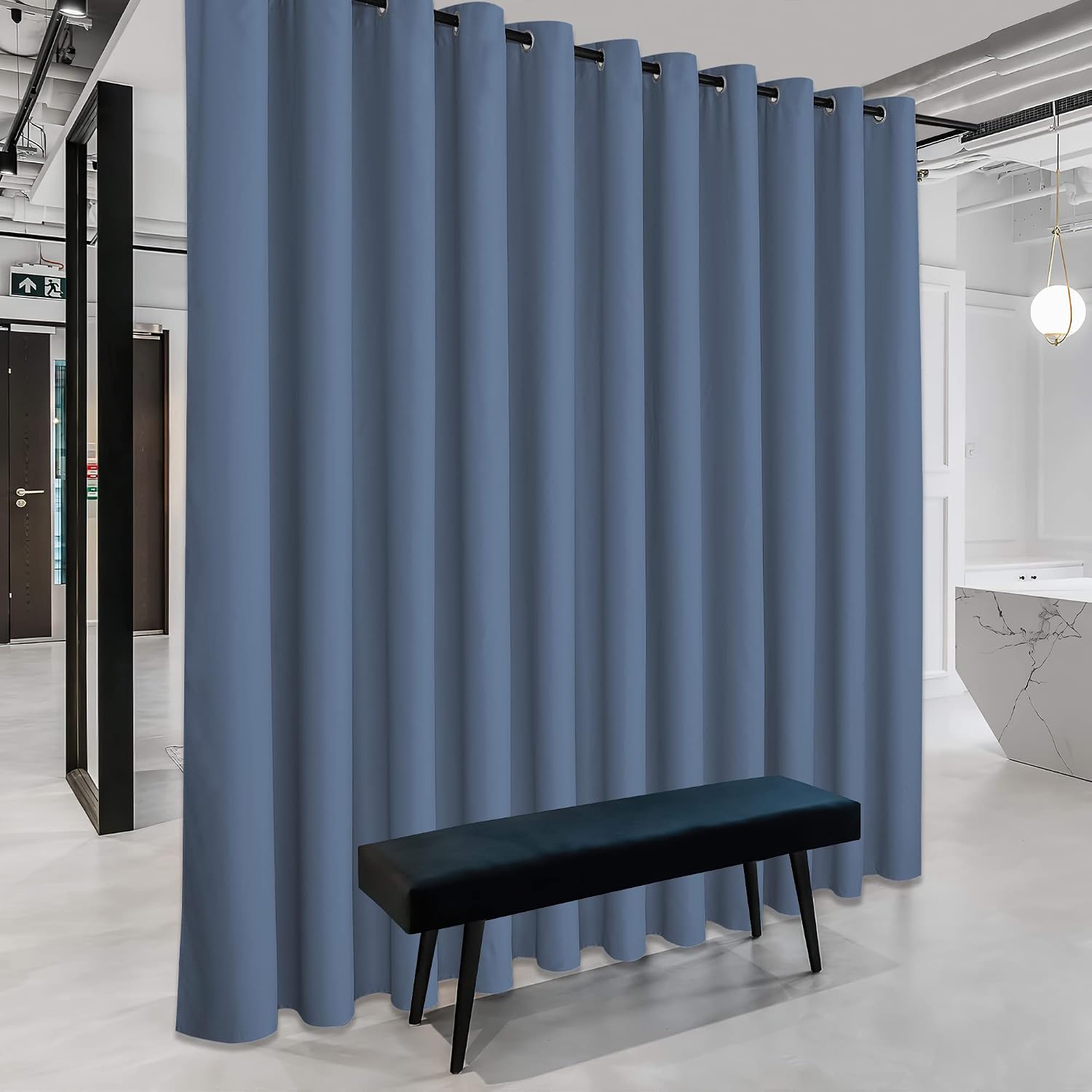 Rybhome RYB HOME Extra Wide Curtain for Room Divider, Blackout Privacy Soundproof Curtains for Large Window Shared Bedroom Apartment Backdr…