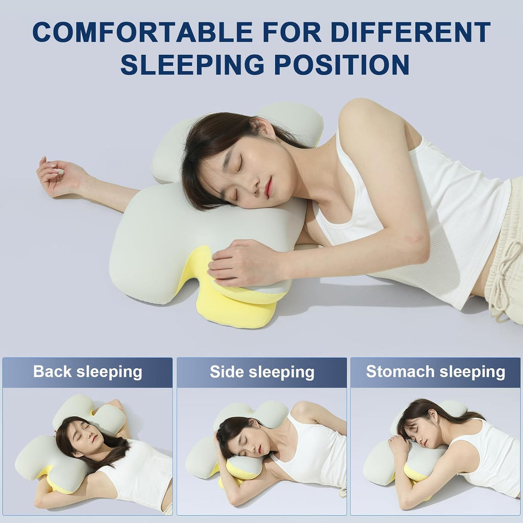 MocaDng Memory Foam Cervical Pillow for Neck Ergonomic Pillow High Loft Heavy Density Memory Foam Pillows for Side Sleepers Broad Shoulders…