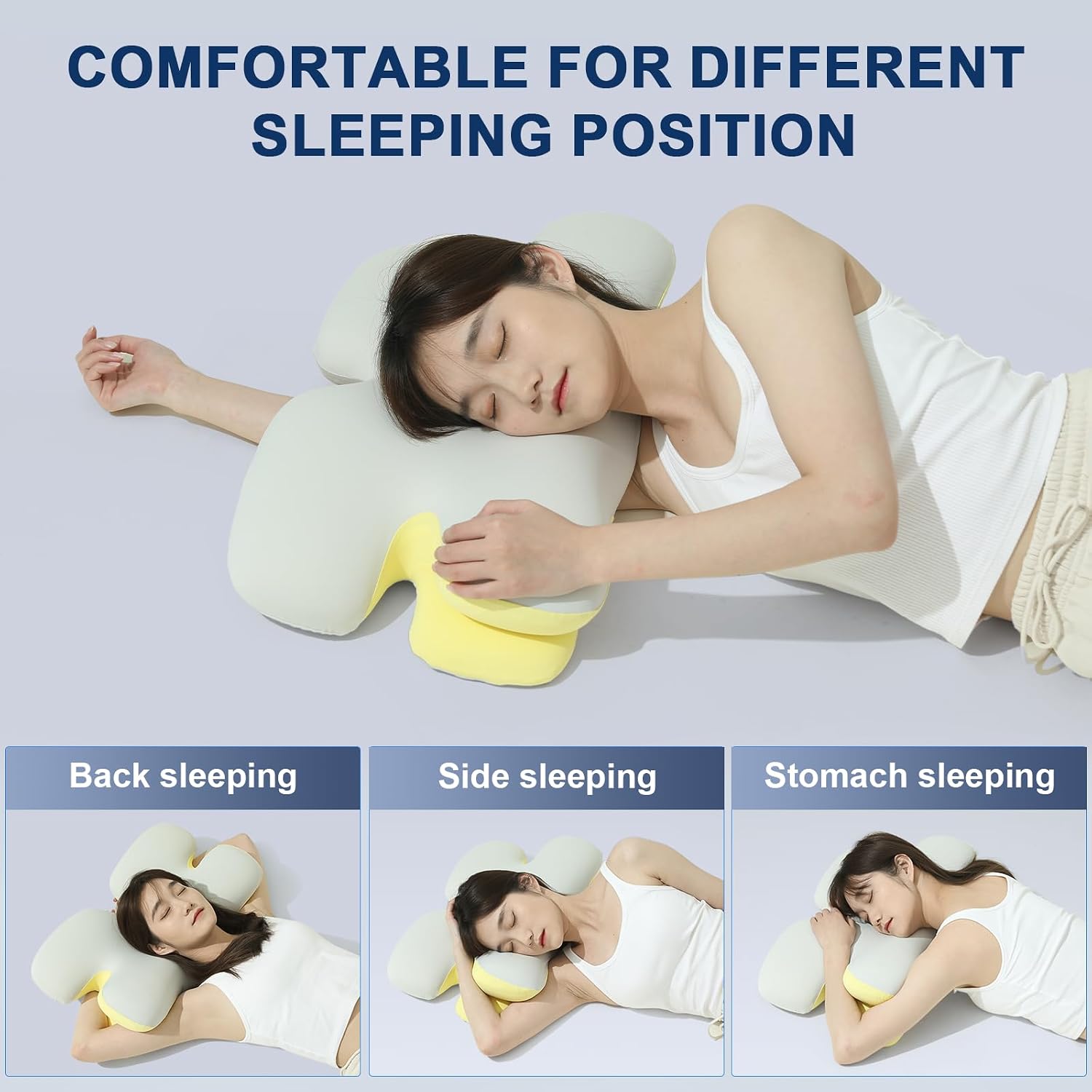 MocaDng Memory Foam Cervical Pillow for Neck Ergonomic Pillow High Loft Heavy Density Memory Foam Pillows for Side Sleepers Broad Shoulders…