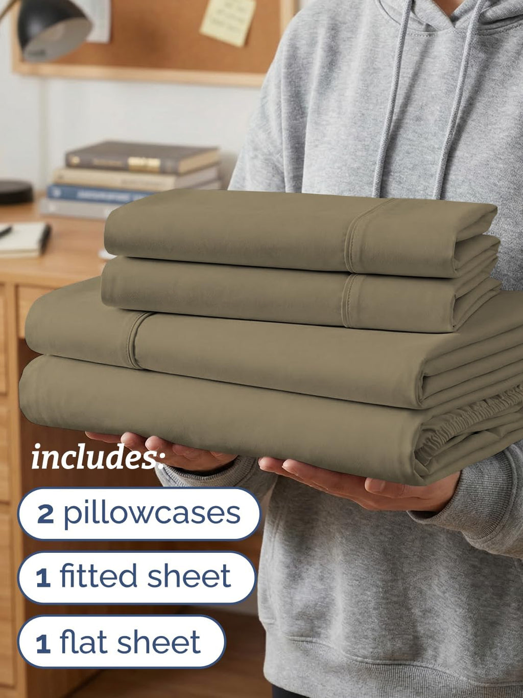 Twin XL 4 Piece Sheet Set - Comfy, Breathable & Cooling - Hotel Luxury Bedding for Women, Men, Kids, Teens and Children - 1 Flat & 1…
